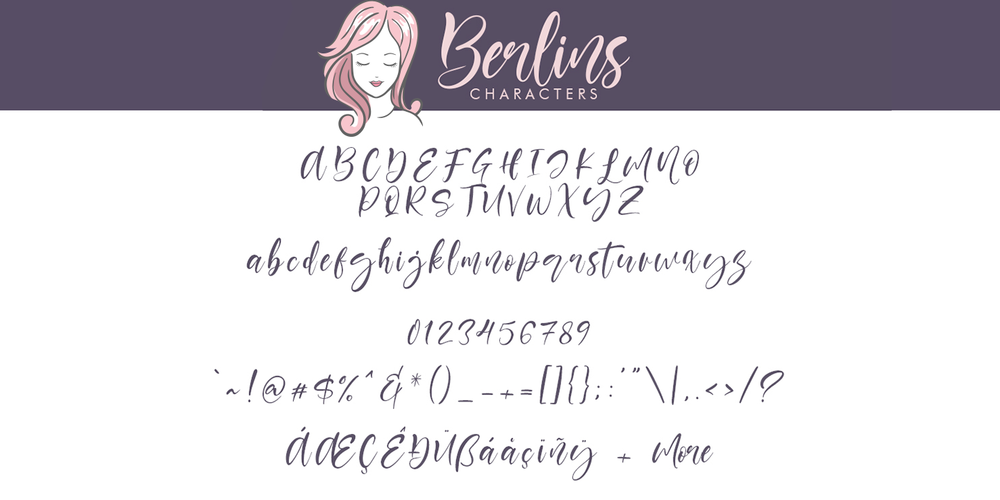 Beispiel einer Berlins Regular-Schriftart